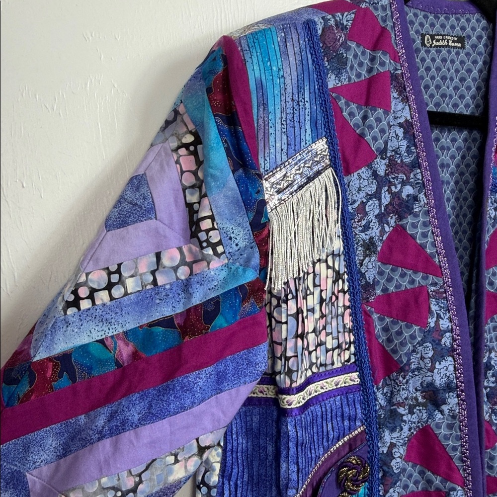 Judith Haven Handmade Patchwork Open Front Jacket… - image 3